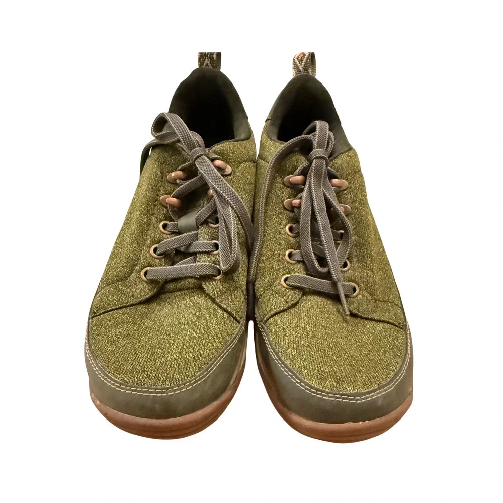 Chaco Women's Green Textile Lace Up Casual‎ Outdoor Fashion Sneakers Shoes
